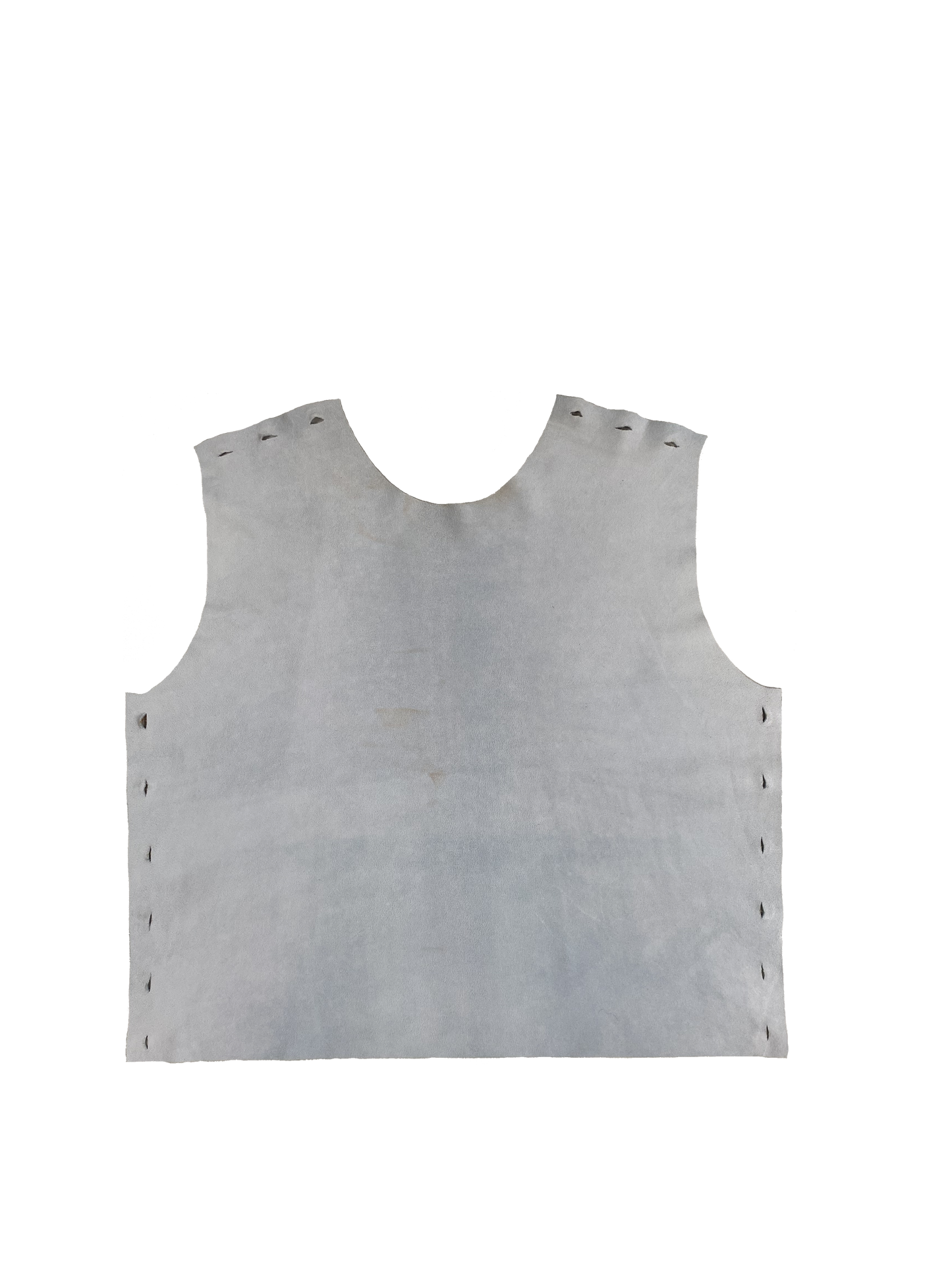 Top en cuir marron bicolore