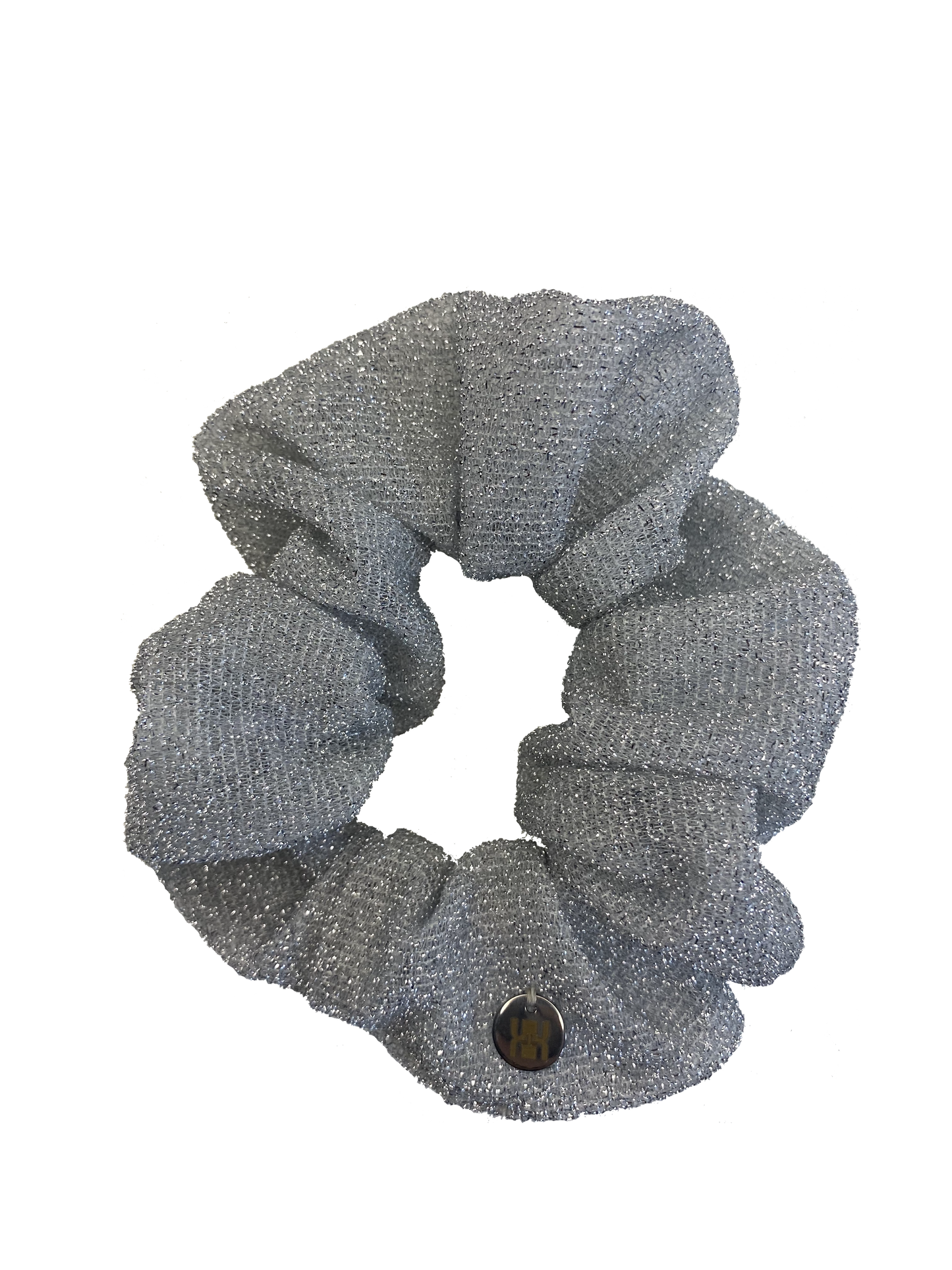 Chouchou en lurex - Gris clair